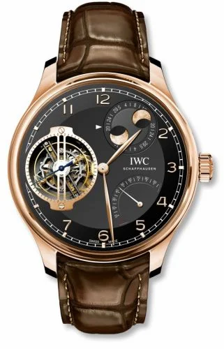 IWC Portugieser Constant-Force Tourbillon Double Moon Red Gold / Black IW5901-07 (IW590107)